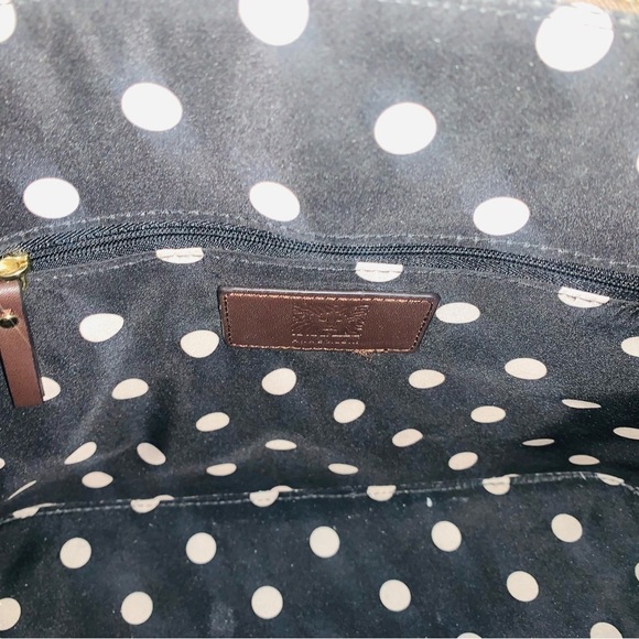 Anne Klein Tan & Brown Leather Purse w/ Removable Adjustable Strap - Picture 3 of 5